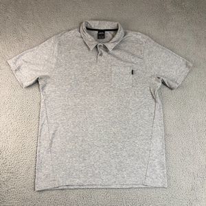 Oakley Shirt Mens Gray Large Polo Preppy Logo Pocket Surf Skater Beach‎ Collared